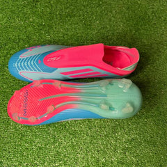 Adidas F50 Elite Laceless Blue and Pink Firm Ground FG Football Boot Size 41 Eur
