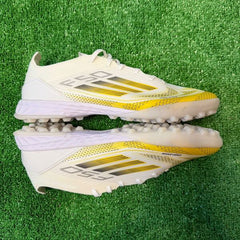 Adidas F50 Elite White and Gold Turf TF Football Boot Size 43 Eur