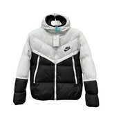 Nike White and Black Puffer Jacket