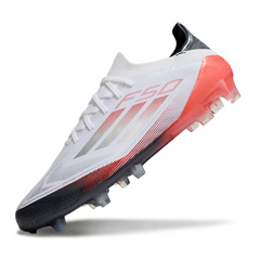 Adidas F50 Primeknit Elite White Gray and Orange Firm Ground FG Football Boot