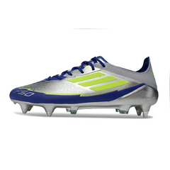 Adidas F50 Elite Silver and Blue Messi Mixed Studs SG Football Boot
