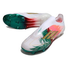 Adidas F50 Elite Laceless White Red and Green Firm Ground FG Football Boot