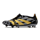 Chuteira Campo Adidas Predator 30 Elite Com Lingua FG Cinza, Preta e Amarela - VENI Futebol