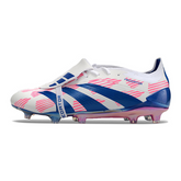 Adidas Predator 30 Elite FG Fußballschuhe mit Zunge, Weiß, Blau und Rosa – VENI Futebol