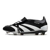 Adidas Predator 30 Elite Fußballschuhe mit Zunge FG, Schwarz, Weiß und Grau - VENI Futebol