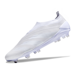 Adidas Predator 30 Elite Fußballschuhe ohne Schnürung FG, weißes Base Pack – VENI Futebol