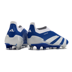 Adidas Predator 30 Elite Fußballschuhe ohne Schnürsenkel für Naturrasen FG, blau und weiß – VENI Futebol