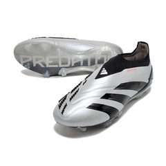 Chuteira Campo Adidas Predator 30 Elite Sem CadarΓ§o FG Prata e Preta - VENI Futebol