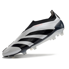Chuteira Campo Adidas Predator 30 Elite Sem CadarΓ§o FG Prata e Preta - VENI Futebol