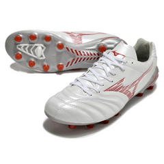 Mizuno Morelia Neo IV Pro White and Red Firm Ground FG Football Boot