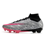 Nike Zoom Mercurial Superfly 9 Elite FG Fußballschuhe für Naturrasen in Grau und Rosa - VENI Futebol