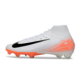 Nike Air Zoom Mercurial Superfly 10 Elite White and Orange Firm Ground FG Football Boot