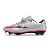 Nike Air Zoom Mercurial Vapor 10 Elite Gray and Pink Firm Ground FG Football Boot