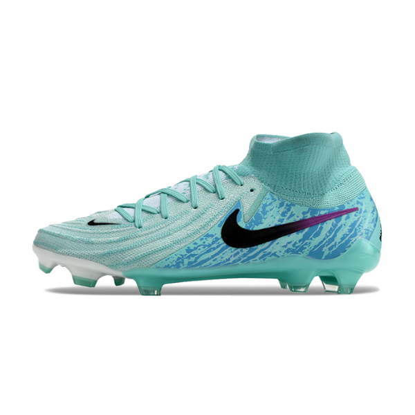 Chuteira Campo Nike Phantom Luna 2 Elite FG Azul Claro e Preta - VENI Futebol