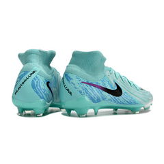 Chuteira Campo Nike Phantom Luna 2 Elite FG Azul Claro e Preta - VENI Futebol