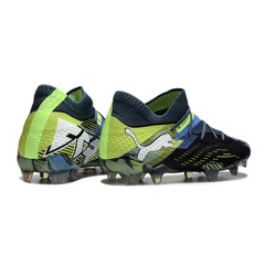 Puma Future 7 Black and Green Firm Ground FG Football Boot
