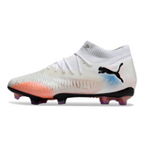 Puma Future 8 White Orange and Blue Firm Ground FG Football Boot