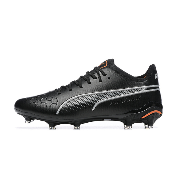 Chuteira Campo Puma King Ultimate FG Preta e Laranja - VENI Futebol