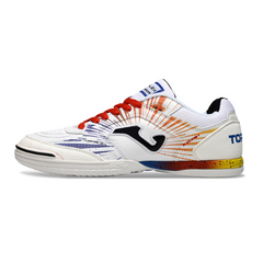Joma Top Flex 24 IC White Blue and Orange Futsal Football Boot