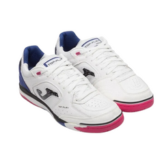 Joma Top Flex Rebound White Blue and Pink Indoor IC Football Boot