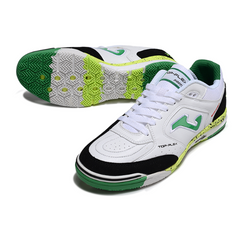 Joma Top Flex Rebound White Black and Green Indoor IC Football Boot