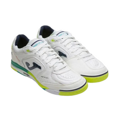 Joma Top Flex Rebound White Green and Yellow Indoor IC Football Boot