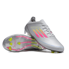 Kinder-Fußballschuhe für Rasen Adidas F50 Elite FG in Weiß, Rosa und Gelb - VENI Futebol