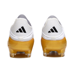 Adidas F50 Elite Laceless White Black and Gold Firm Ground FG Kids Football Boot