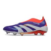 Adidas Predator 25 Elite Laceless Blue and Red Firm Ground FG Kids Football Boot