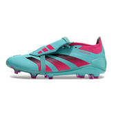 Chuteira Infantil Campo Adidas Predator 30 Elite Com Lingua FG Azul Claro e Rosa - VENI Futebol