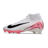 Nike Air Zoom Mercurial Superfly 10 Elite White and Pink Firm Ground FG Kids Football Boot