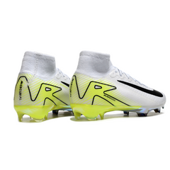Nike Air Zoom Mercurial Superfly 10 Elite White and Green Firm Ground FG Kids Football Boot