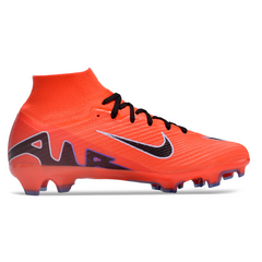 Crampons de foot enfant Nike Zoom Mercurial Superfly 9 Elite FG orange et violets - VENI Futebol