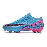 Chuteile für Kinder für Naturrasen Nike Zoom Mercurial Vapor 15 Elite FG in Hellblau, Rosa und Schwarz - VENI Futebol