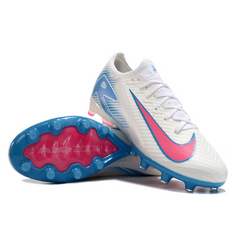 Nike Air Zoom Mercurial Vapor 16 Elite Kids White Blue and Pink Artificial Ground AG Football Boot