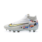 Crampons enfant pour terrain Nike Phantom GX Elite DF FG Kane blancs, pack - VENI Futebol