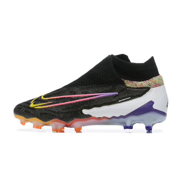 Chuteira Infantil Campo Nike Phantom GX Elite DF FG Preta e Colorida - VENI Futebol