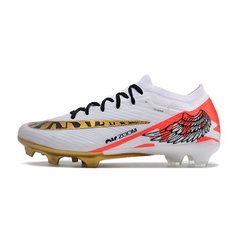 Kinder-Fußballschuhe für Naturrasen Nike Zoom Mercurial Vapor 15 Elite FG in Weiß, Rot und Gold - VENI Futebol