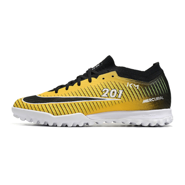 Kinder-Fußballschuhe Nike Zoom Mercurial Vapor 15 Elite TF in Gelb und Schwarz - VENI Futebol