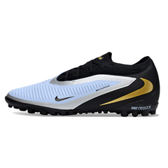 Nike Phantom 6 Pro Kids Turf TF Football Boot Black and Light Blue