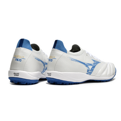 Mizuno Neo Sala White and Light Blue Turf TF Football Boot
