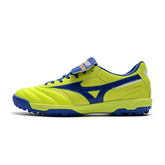 Mizuno Morelia Sala Classic TF Society-Fußballschuhe in Gelb und Blau - VENI Futebol