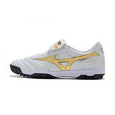 alt
Mizuno Morelia Sala Classic TF Society-Fußballschuh, weiß, gold und schwarz - VENI Futebol