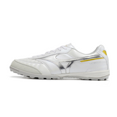 Mizuno Morelia Sala TF Kunstrasenfußballschuhe, Weiß und Silber - VENI Futebol