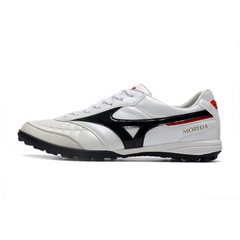 Mizuno Morelia Sala TF Turf-Fußballschuhe in Weiß und Schwarz - VENI Futebol
