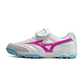Mizuno Morelia TF Hallenschuh in Weiß, Rosa und Blau - VENI Futebol