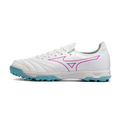 Mizuno Neo Sala TF Turf-Fußballschuh, Weiß und Hellblau - VENI Futebol