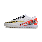 Nike Zoom Mercurial Vapor 15 Elite TF Fußballschuhe für Kunstrasen, Weiß, Rot und Schwarz - VENI Futebol