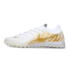 Nike Phantom GX2 Elite White and Gold Turf TF Football Boot