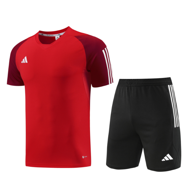Conjunto Adidas Camiseta + Short Vermelha - VENI Futebol